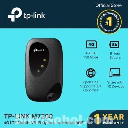 Tp-link M7200 4G 150 Mbps LTE Mobile Wi-Fi Router